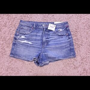 American Eagle Blue Jean Shorts Distressed Cut-Off
